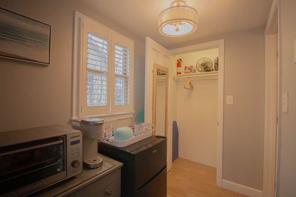 Full-length mirror and spacious closet.