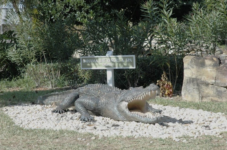 Iconic Alligator Statue at Bahama Bay