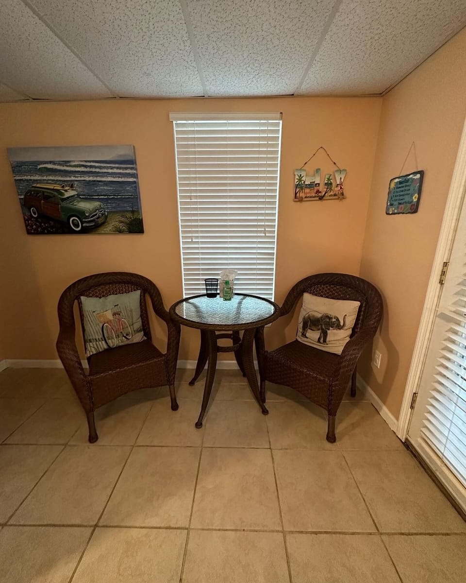 Cafe seating for two