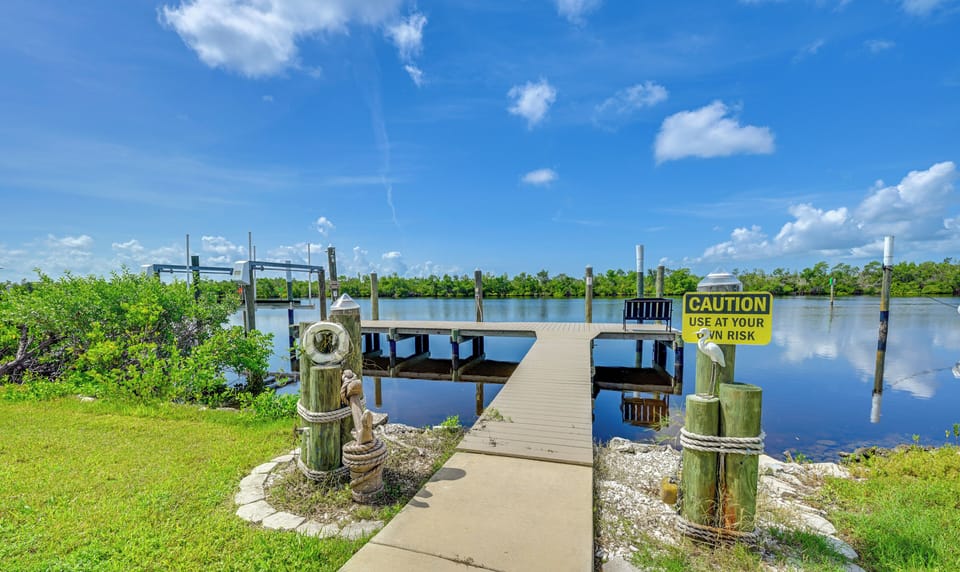 Private Boat Dock on Canal