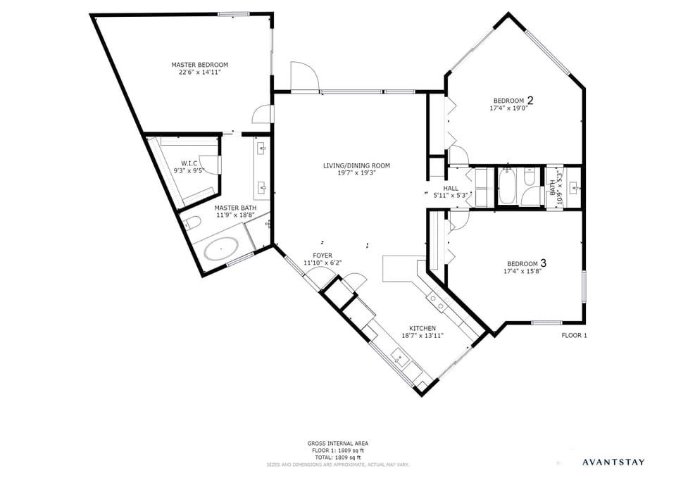 Floor Plan of Ivory II.