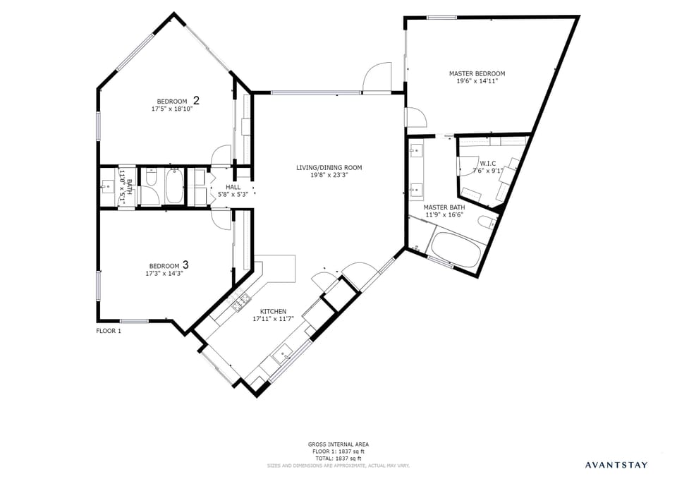 Floor Plan of Ivory I.