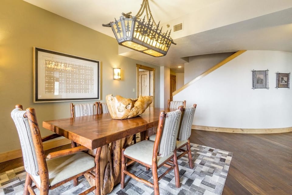 Dining table and entrance