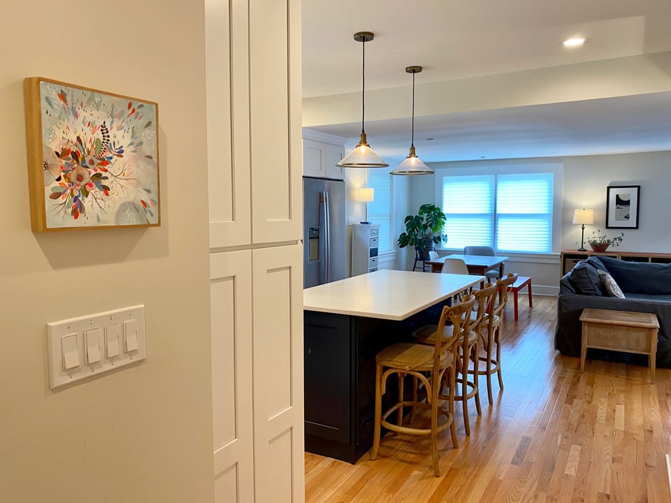 Hardwood floors throughout