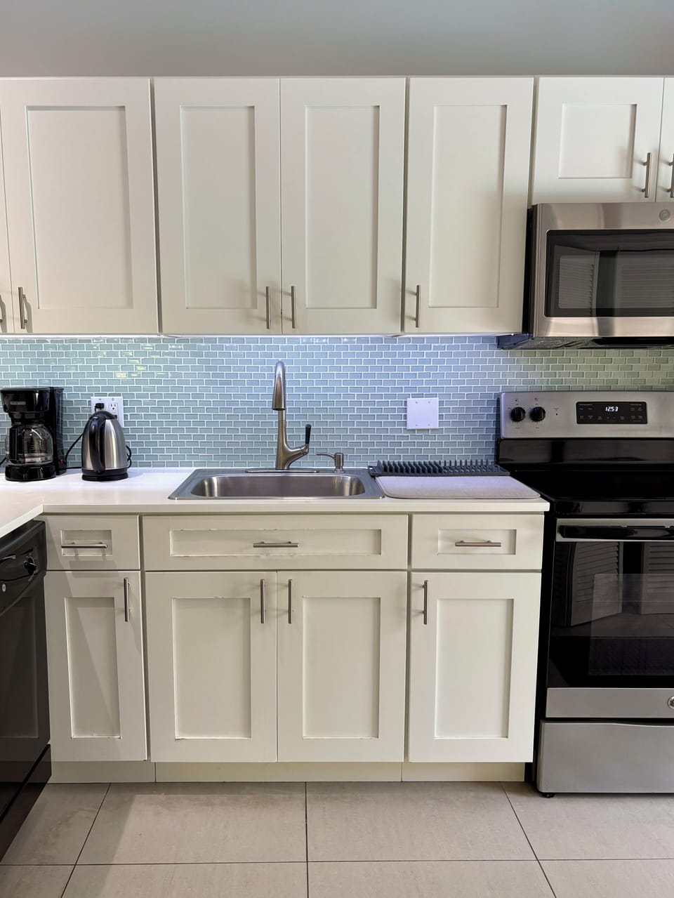 Kitchen with dishwasher.