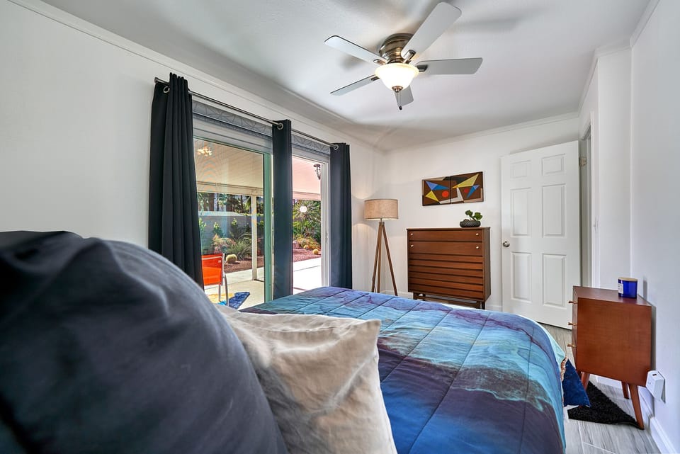 Cozy second bedroom with MCM furniture