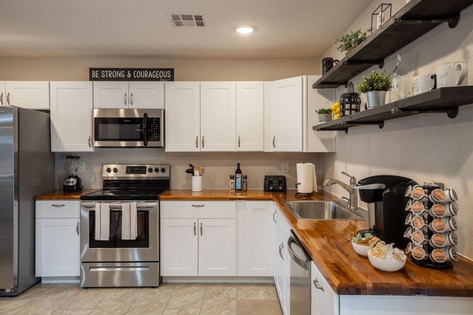 Fully stocked chef's kitchen