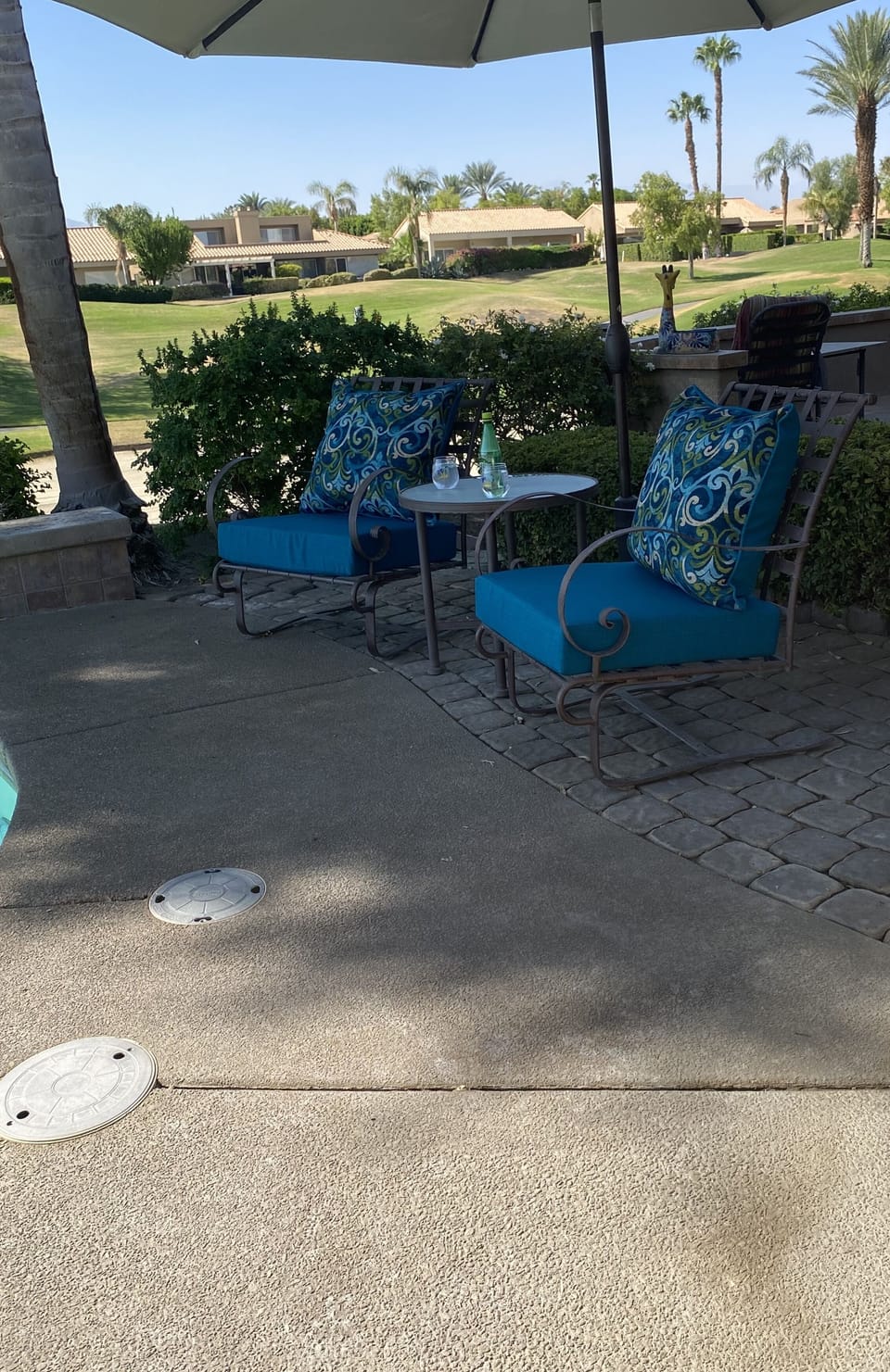You could be sitting here relaxing next to the private pool and spa!