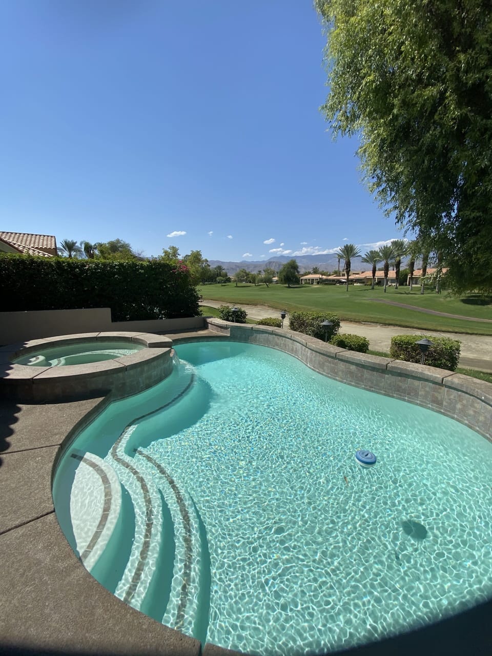 Private pool and spa with a view