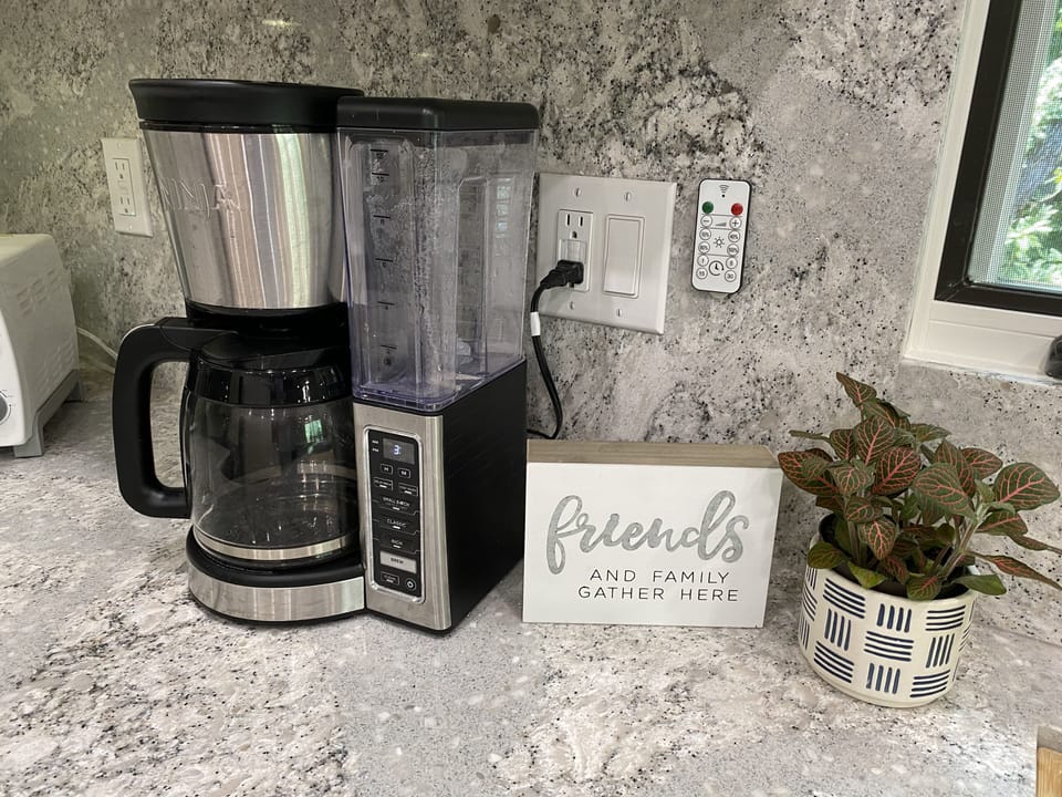 There's nothing like enjoying a great cup of coffee out on the deck.