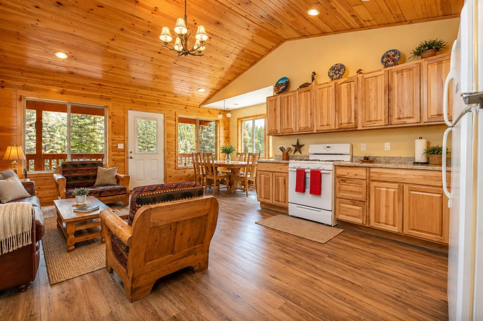 Space kitchen connected to the great room.