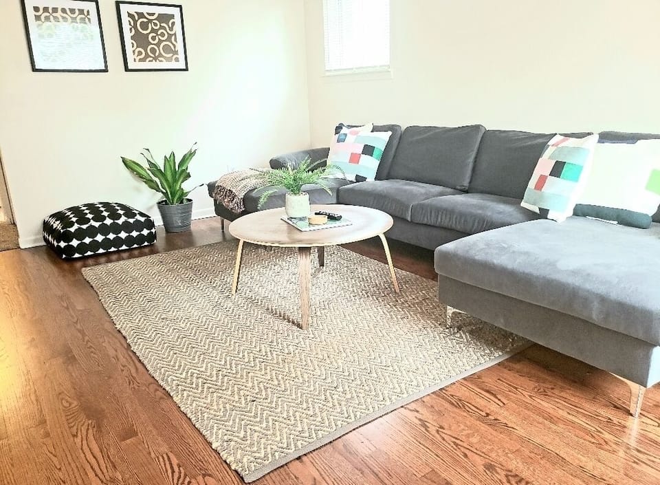 Cozy, artsy, light-filled.