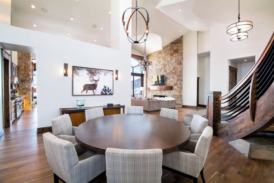 Dining room on main level seats 8
Total seated eating areas: 22