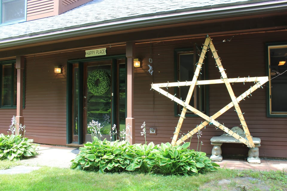 Front door, outside entrance
