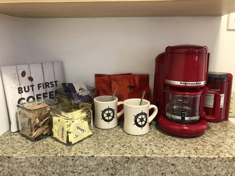 Enjoy some complimentary coffee and tea.