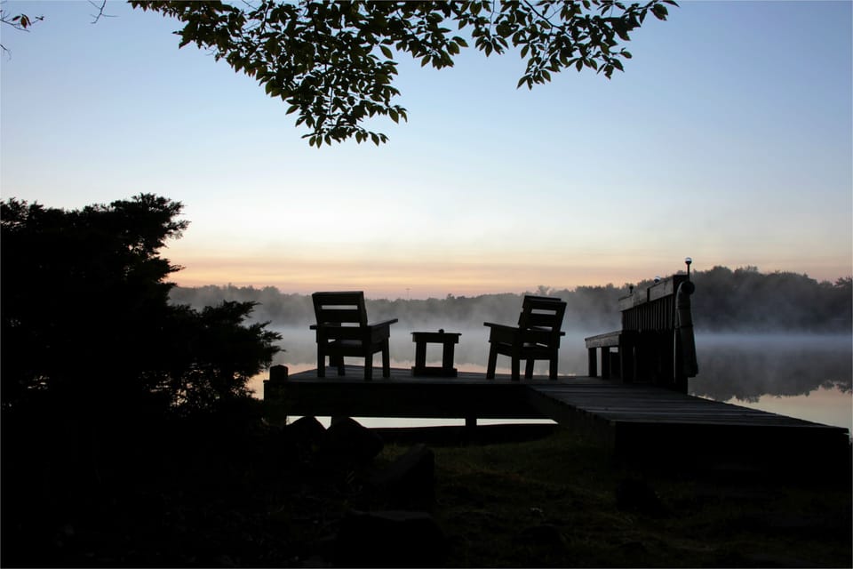 Read a book, sip your tea or some wine while enjoying the evening reflections