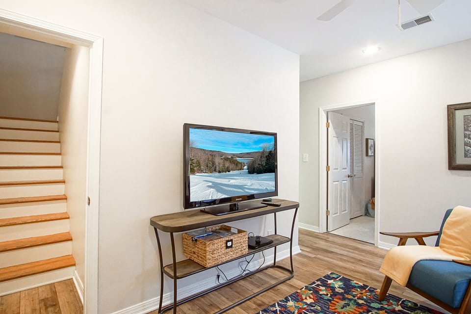 This is the den on the basement level.