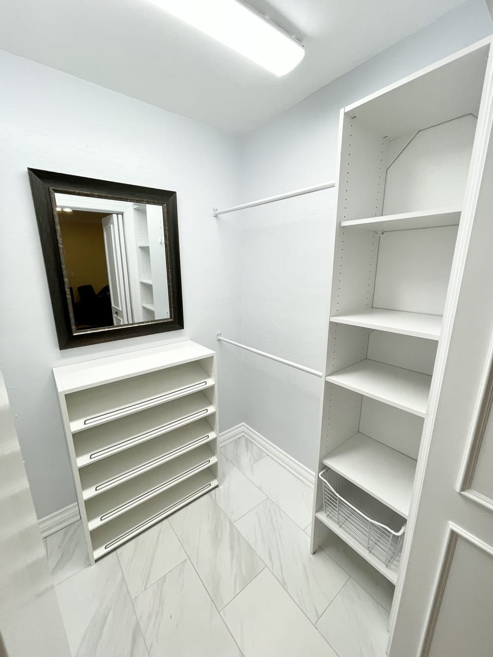 Bedroom #1 (King bed) with attached full bath & walk in closet