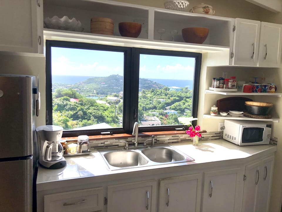 Enjoy beautiful view to St. Croix while in the kitchen.