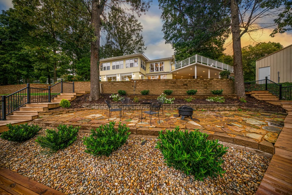 Gorgeous view of the home from the water