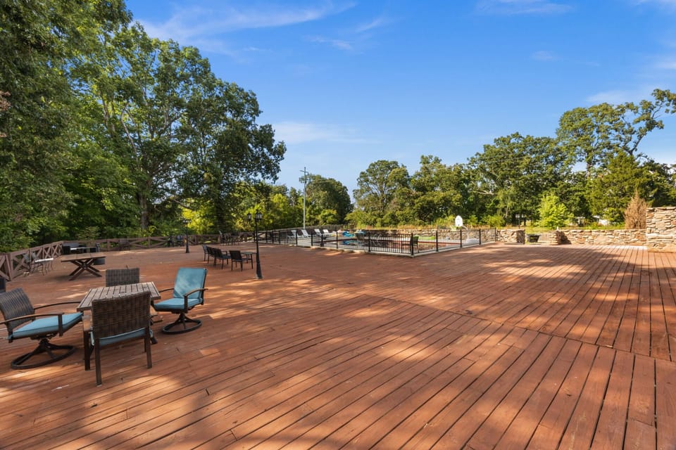 Outside deck pool area