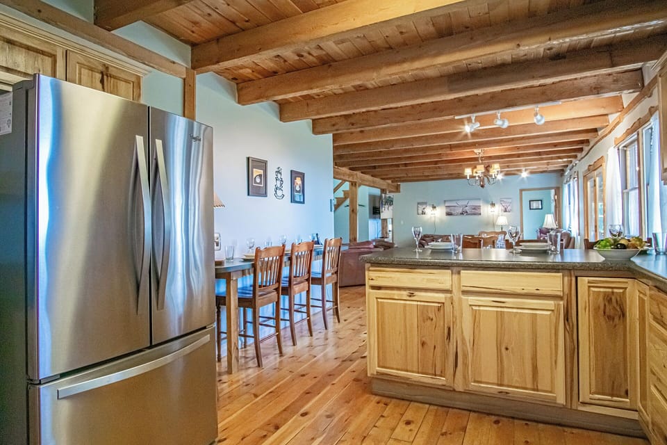 Kitchen is located on the main level with an open concept.