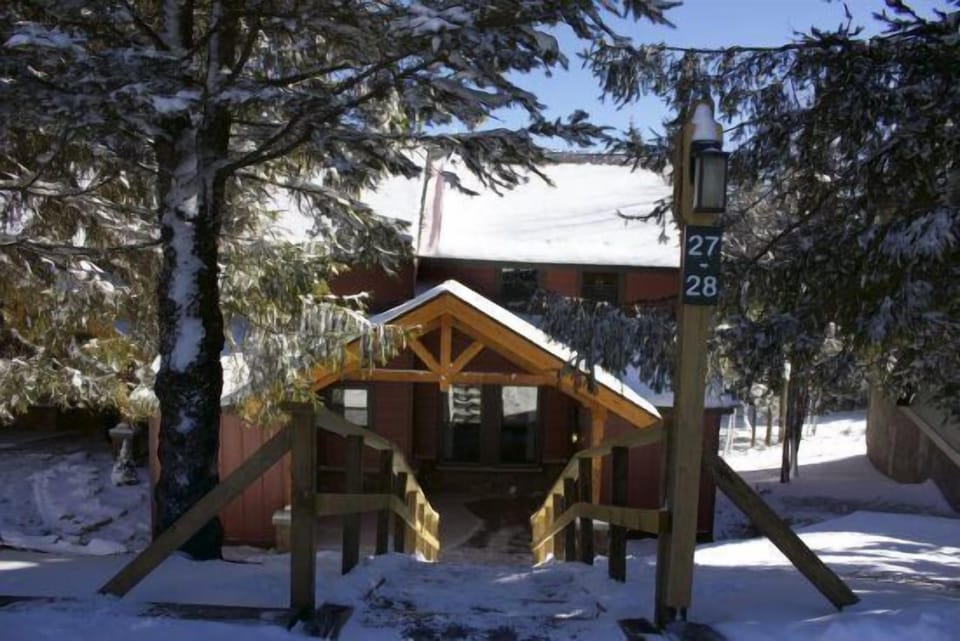 These stairs lead down to Treetop 27.