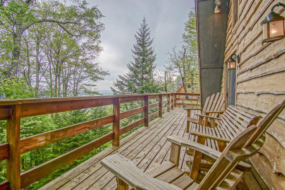 This is the main level deck. It wraps around to the main entry.