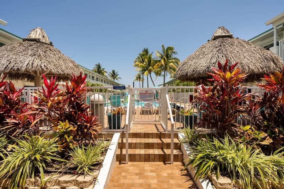 Entrance to our large pool (heated in winter)