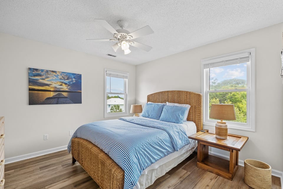 Our queen room. This room has the best view of the pool area!