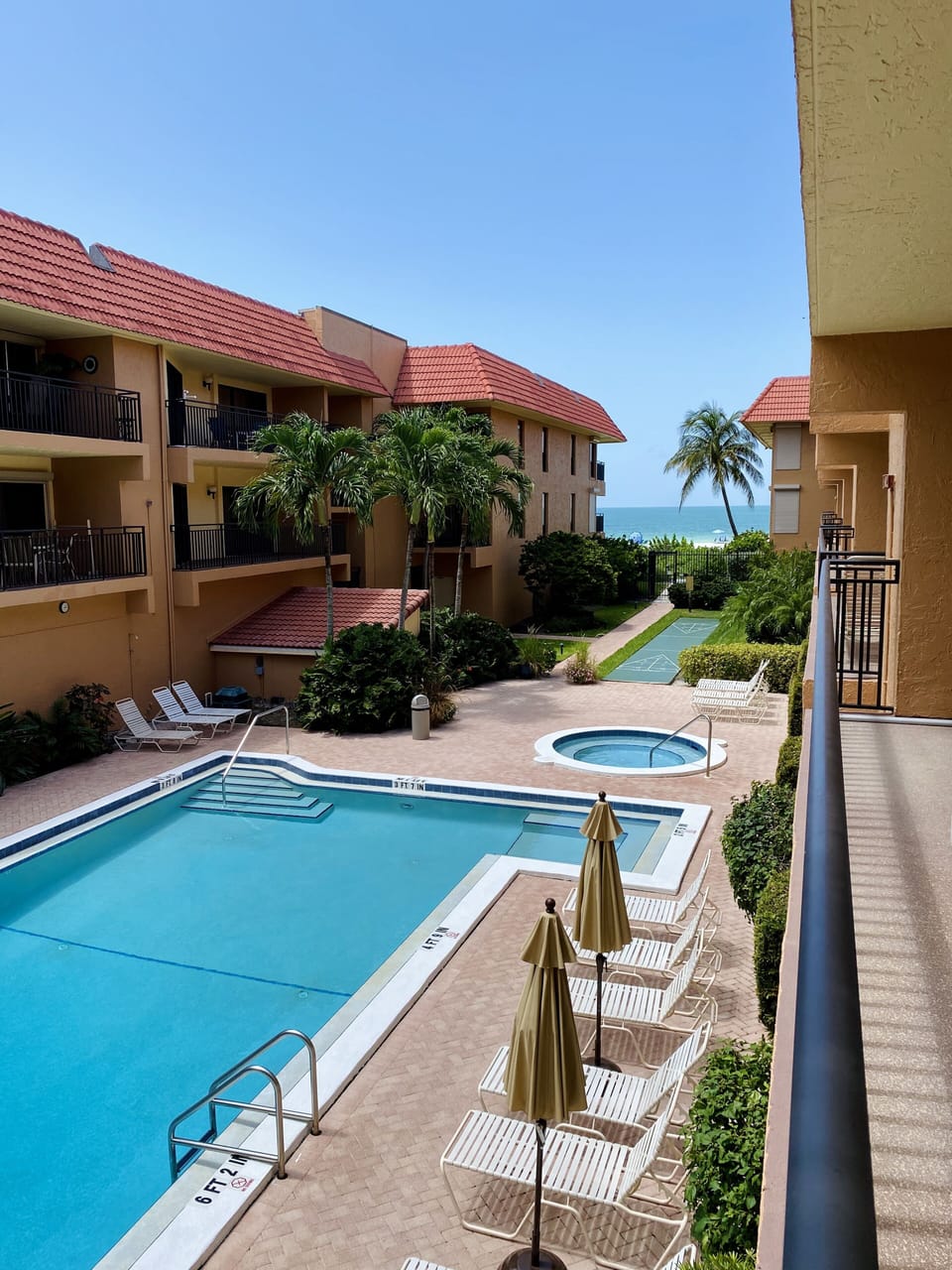 View of the gulf from the balcony