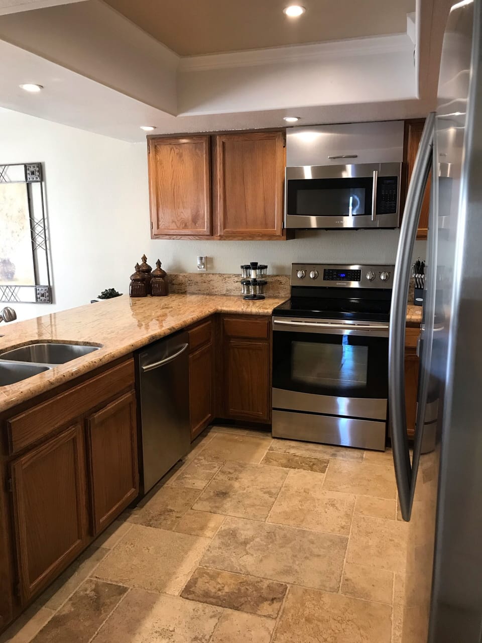 Kitchen view from hallway 