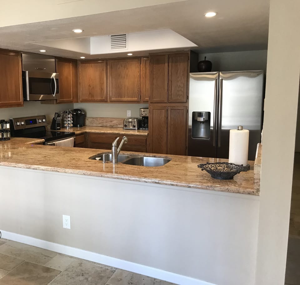 View of kitchen from dining room 
