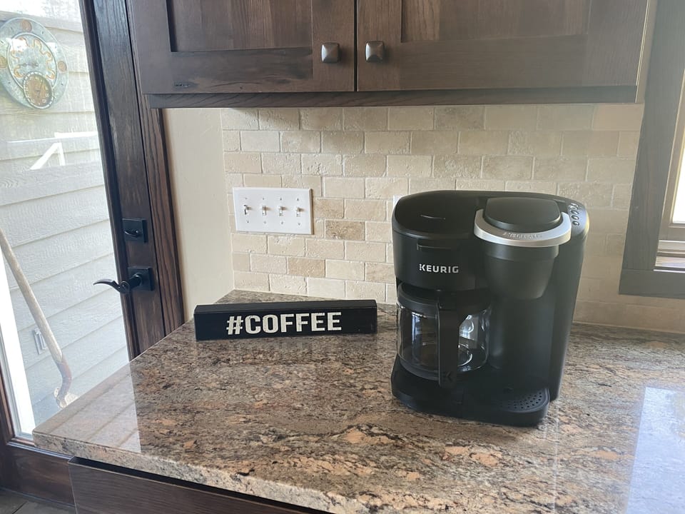 Coffee Station in kitchen with Keurig by the cup or pot
