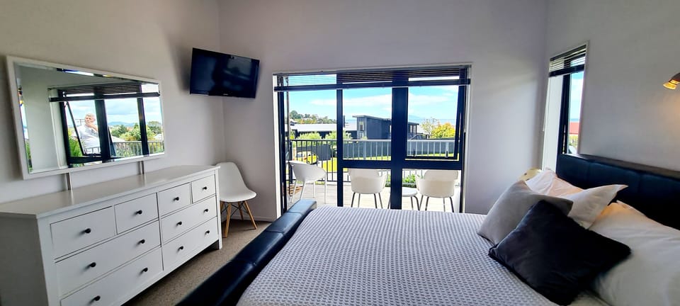 Master bedroom with sea views