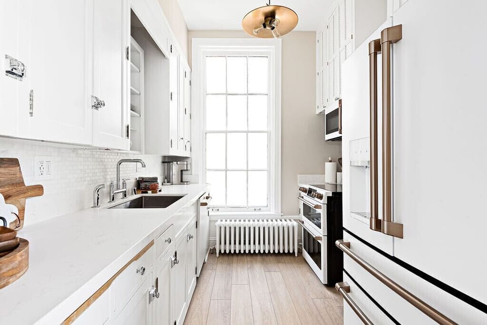 Original custom Congdon kitchen at Pumphouse on Lake Superior