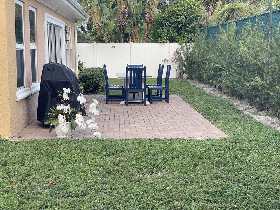 Fully fenced backyard