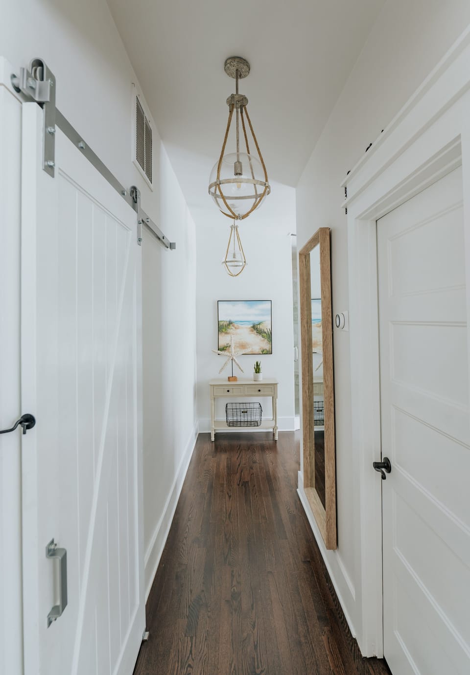 Hallway from Primary bedroom to bathroom