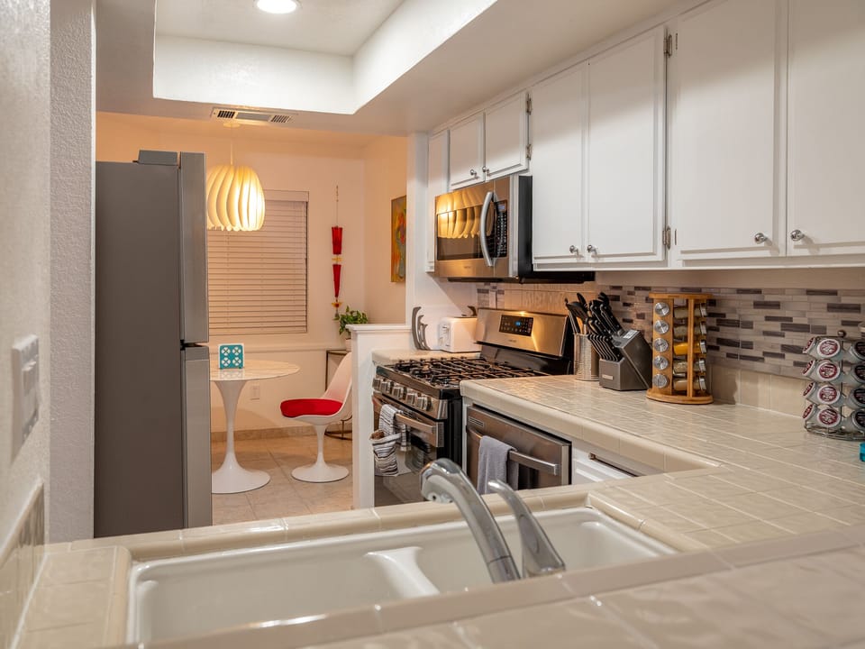 Fully stocked kitchen