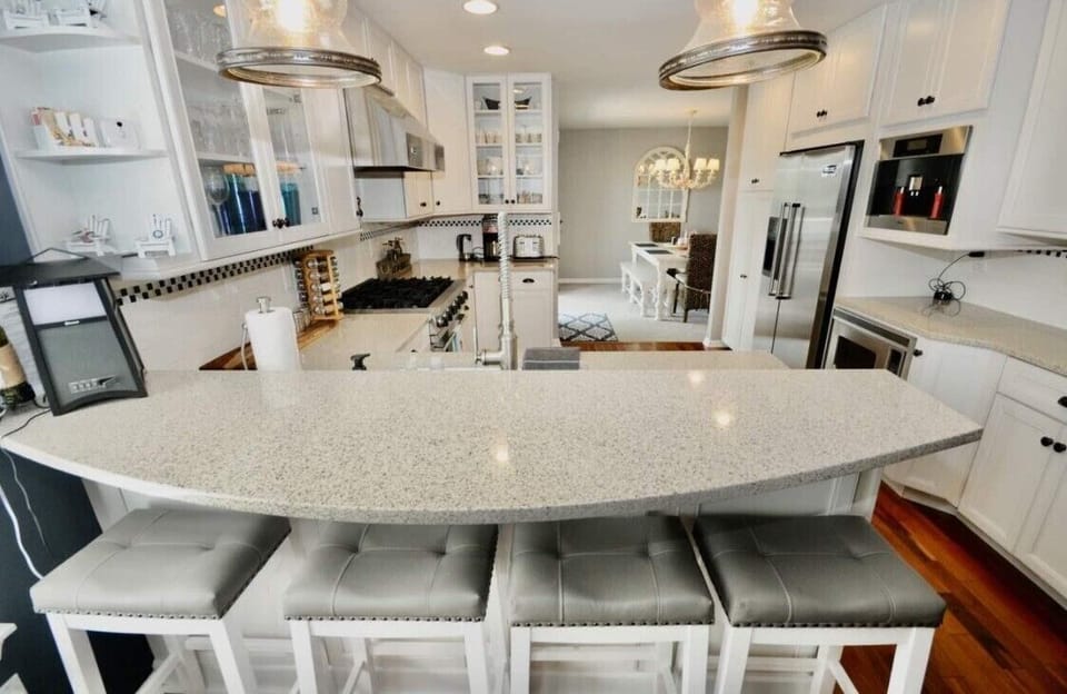 View of kitchen from family room