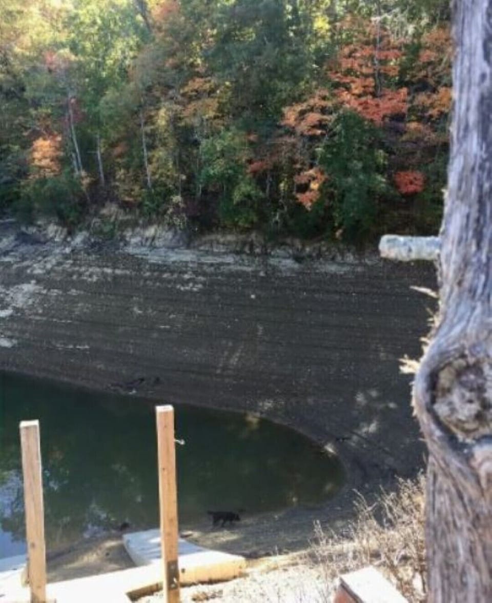 The TVA lowers the water level during the Winter months