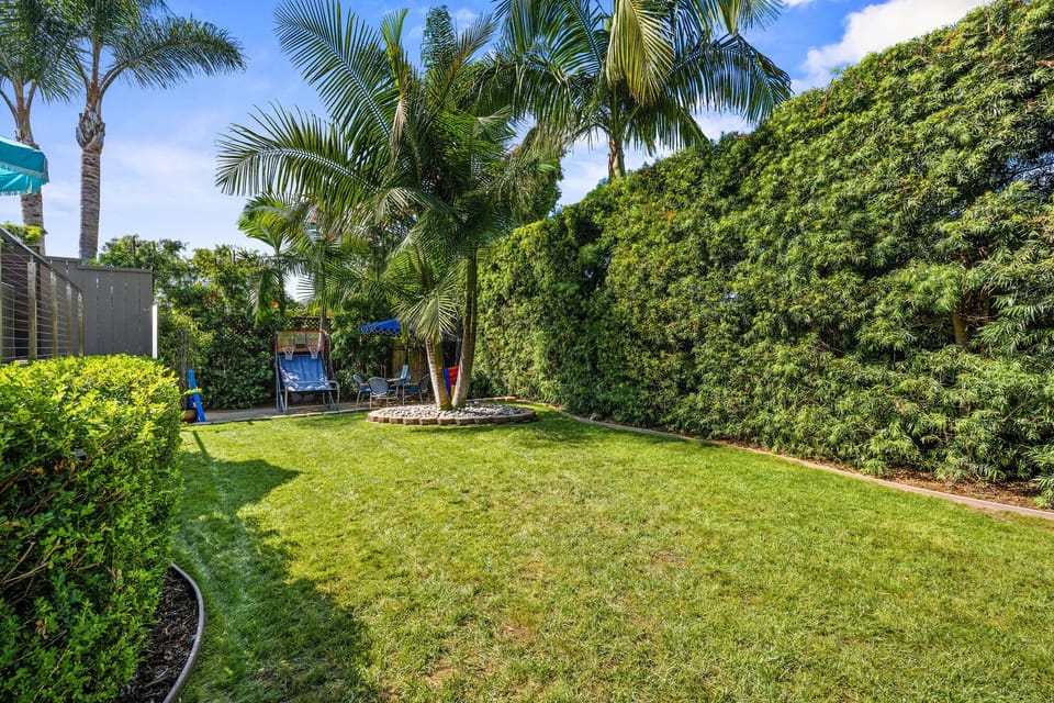 Large shared yard.  