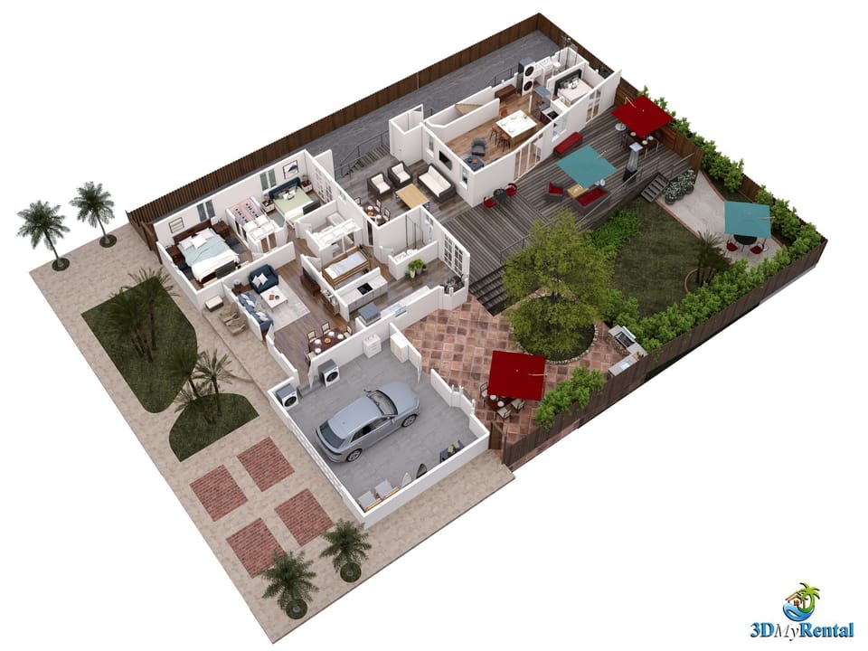 3D Profile of Casa de Kona - Two Home Combo