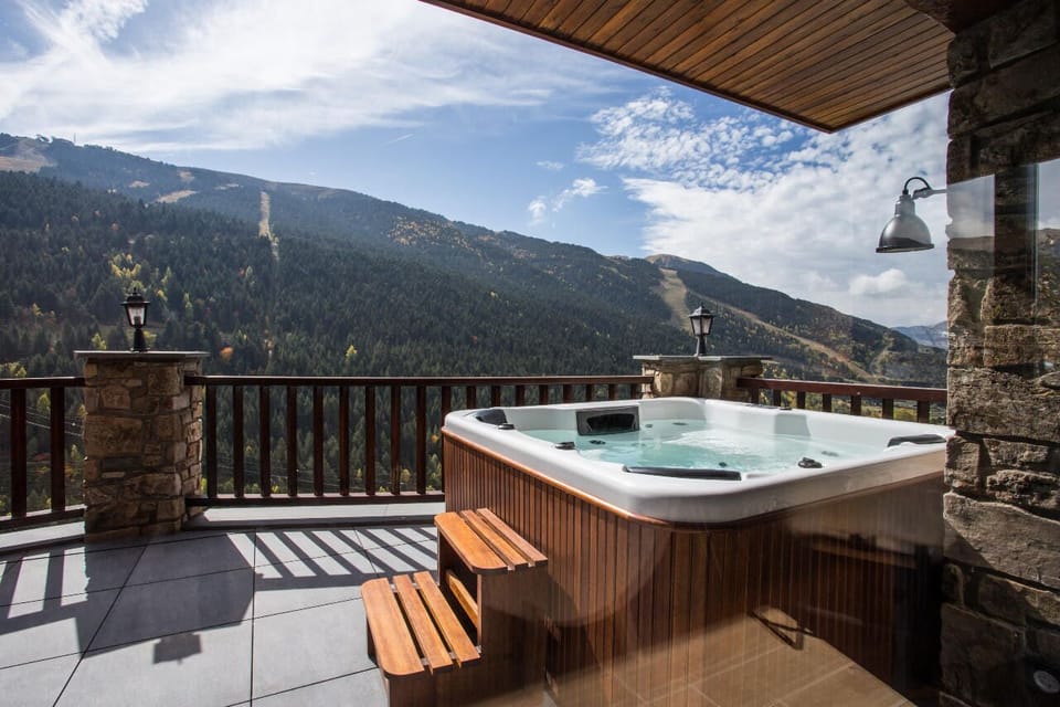 Jacuzzi on large terrace