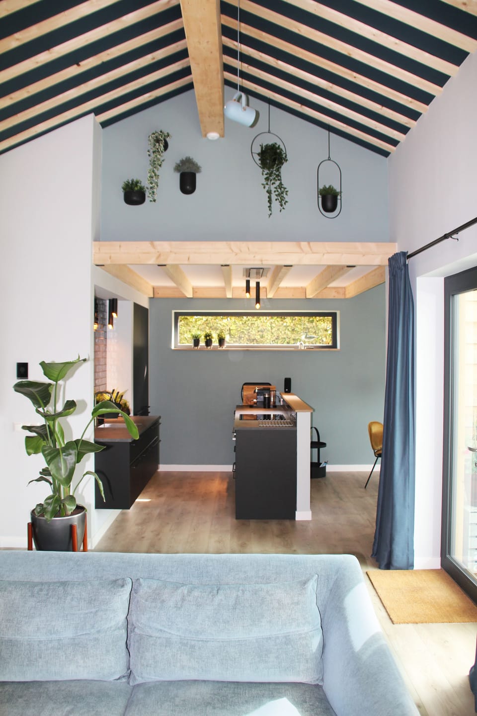 the kitchen