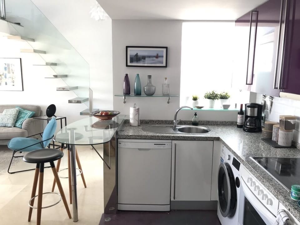 open kitchen with oceanview