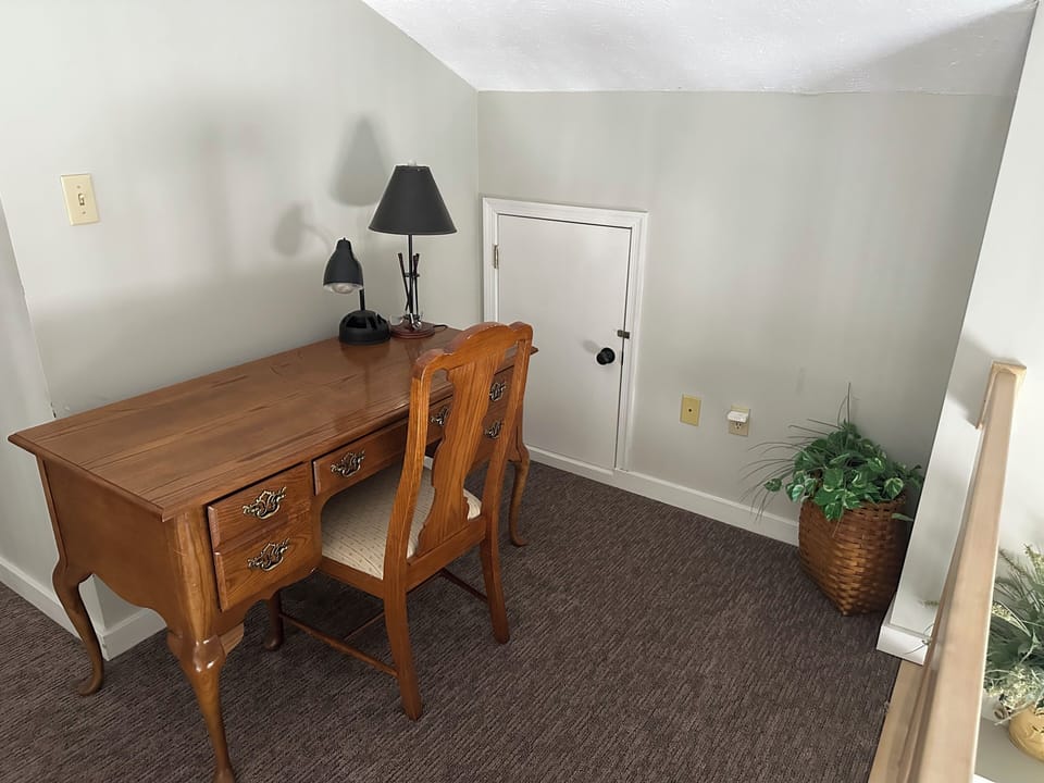 Loft with desk and chair