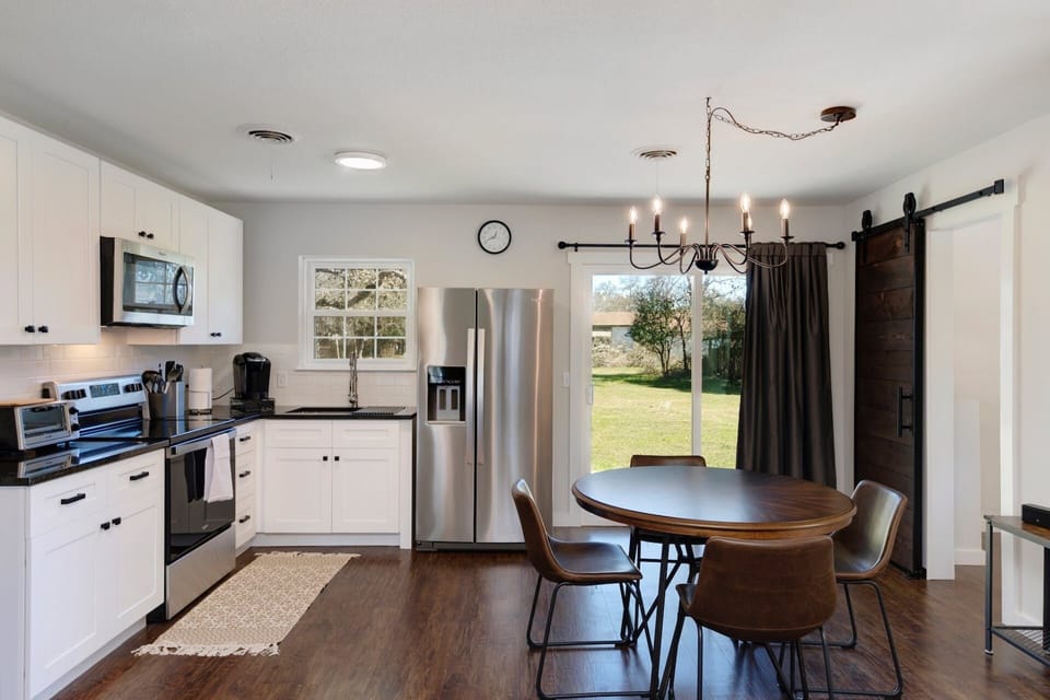 Main house kitchen and living room 
