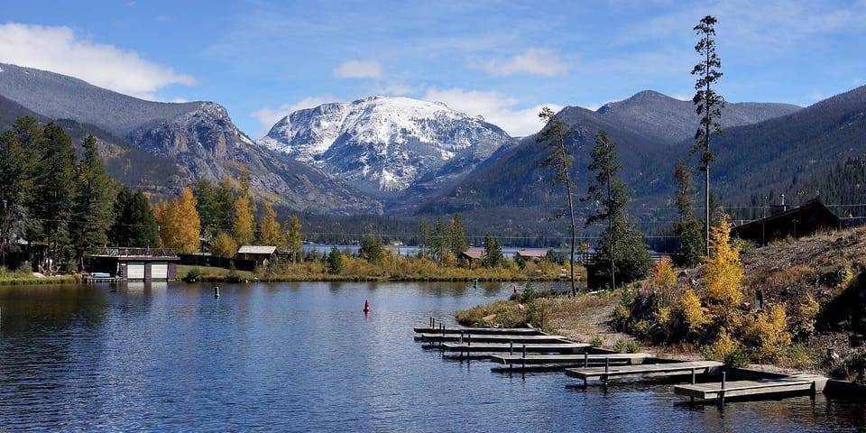 Mt. Baldy from the bridge between Grand Lake & Shadow Mountain Lake.