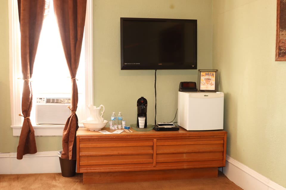 42" Television with 250+ channels, Personal Keurig with Variety of Brews.